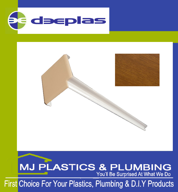 Deeplas Internal Fascia Corner Square Edge 300mm - Golden Oak